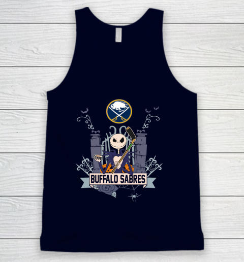 NHL Buffalo Sabres Hockey Jack Skellington Halloween Tank Top 2