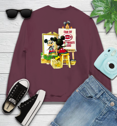 MLB Baseball Cincinnati Reds Mickey Drawing Shirt 108