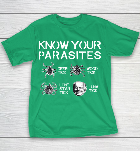 Know Your Parasites Funny Joe Biden Luna Tick Youth T-Shirt 3