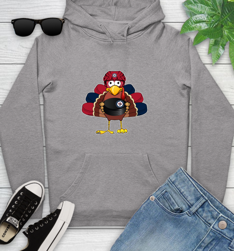 Winnipeg Jets Turkey Thanksgiving Day Youth Hoodie - Image 7