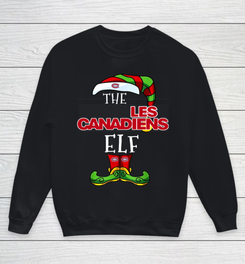 Montreal Canadiens Christmas ELF Funny NHL Youth Sweatshirt