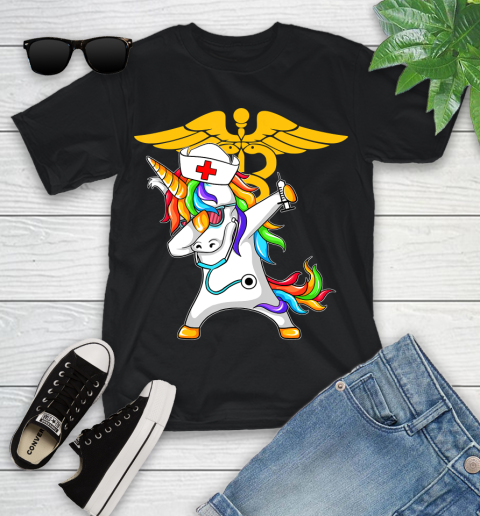 Nurse Shirt Unicorn Nurse is Dabbing Funny Gift For Men Women T Shirt Youth T-Shirt