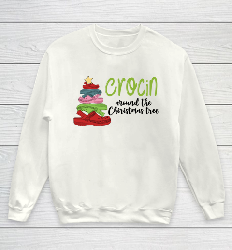 Crocin Around The Christmas Tree Funny Youth Sweatshirt