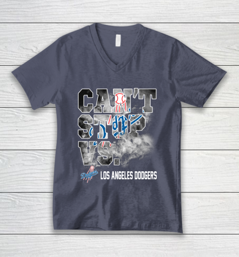 MLB Los Angeles Dodgers Baseball Can't Stop Vs Dodgers V-Neck T-Shirt 7