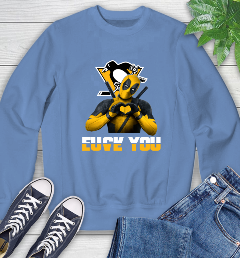 NHL Pittsburgh Penguins Deadpool Love You Fuck You Hockey Sports Sweatshirt 11