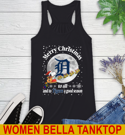 Detroit Tigers Merry Christmas To All And To Tigers A Good Season MLB Baseball Sports Racerback Tank