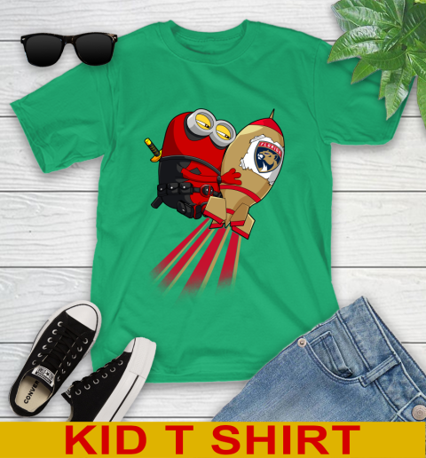 NHL Hockey Florida Panthers Deadpool Minion Marvel Shirt Youth T-Shirt 7