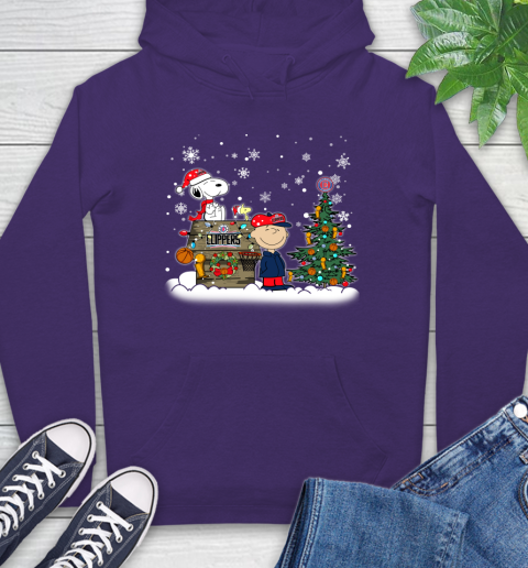 LA Clippers NBA Basketball Christmas The Peanuts Movie Snoopy Championship Hoodie 5