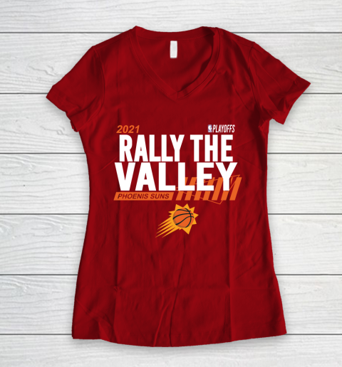 Rally The Valley Phoenixes Suns Women's V-Neck T-Shirt 8