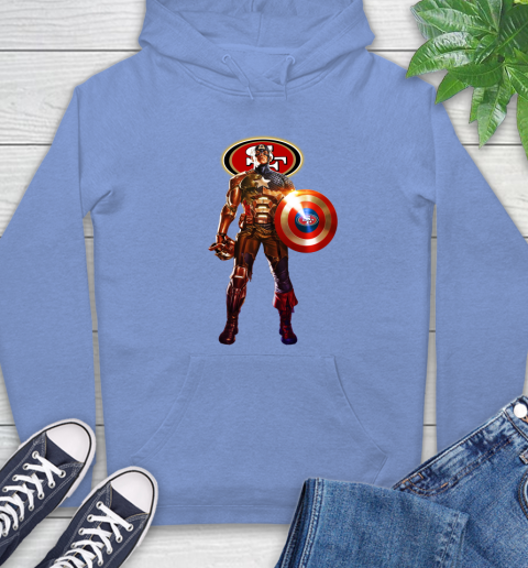 Captain america hooded t shirt clearance