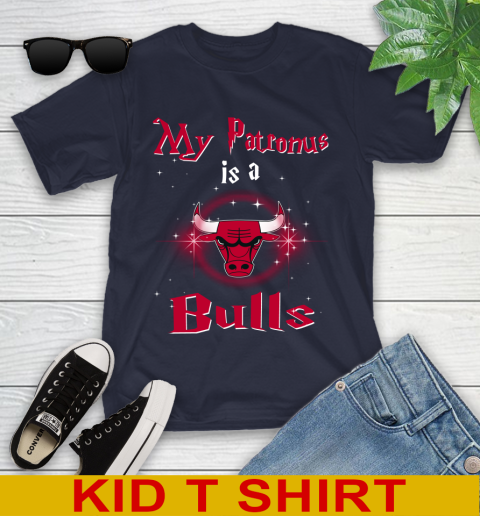 NBA Basketball Harry Potter My Patronus Is A Chicago Bulls Youth T-Shirt 3 NBA Basketball Harry Potter My Patronus Is A Chicago Bulls Youth T-Shirt - Image 3
