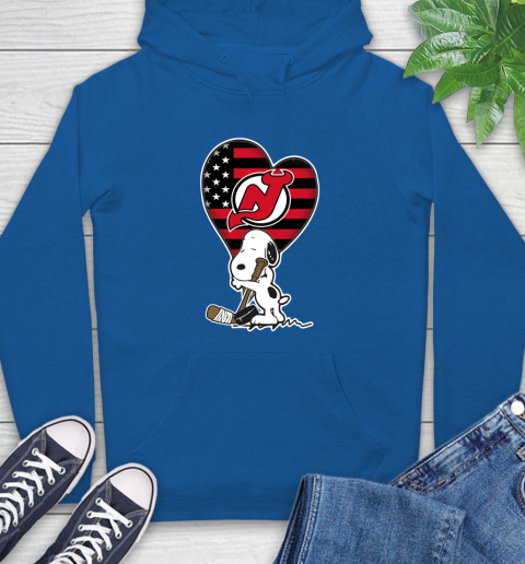 New Jersey Devils NHL Hockey The Peanuts Movie Adorable Snoopy Hoodie 9