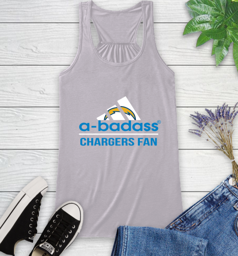 NFL A Badass Los Angeles Chargers Fan Adidas Football Sports Racerback Tank 4