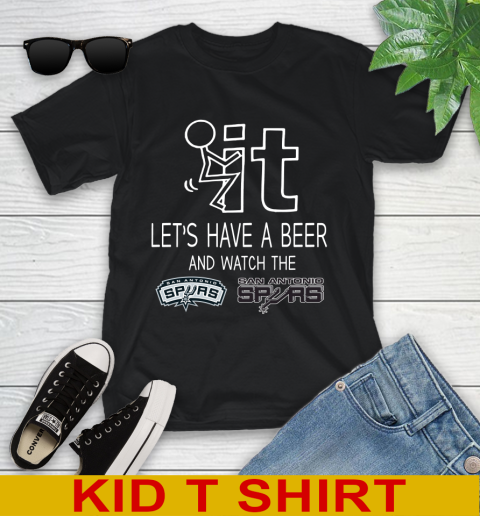 San Antonio Spurs Basketball NBA Let's Have A Beer And Watch Your Team Sports Youth T-Shirt