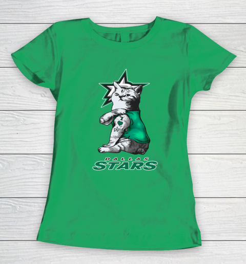 NHL My Cat Loves Dallas Stars Hockey Women's T-Shirt 5