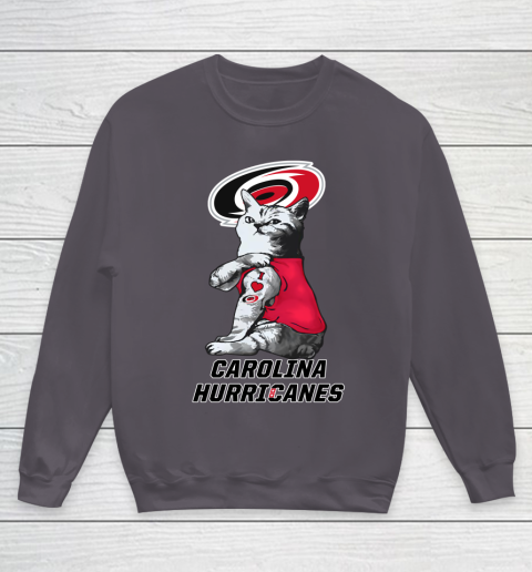 NHL My Cat Loves Carolina Hurricanes Hockey Youth Sweatshirt 5