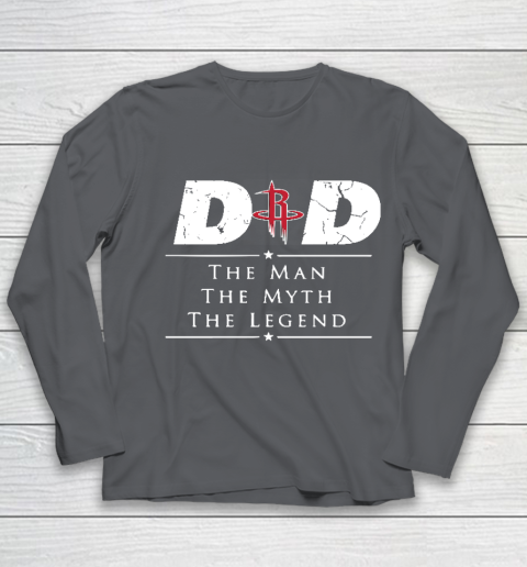 Houston Rockets NBA Basketball Dad The Man The Myth The Legend Youth Long Sleeve 6