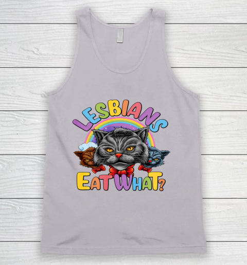 Lesbians Eat What Mug Pussy Cat Funny LGBT Pride Tank Top 3