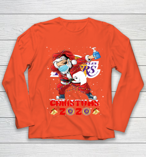 Los Angeles Lakers Funny Santa Claus Dabbing Christmas 2020 NBA Youth Long Sleeve 3