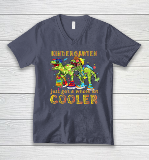 Kindergarten Just Got Cooler Back To School V-Neck T-Shirt 6