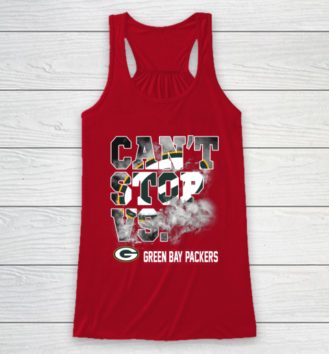 NFL Green Bay Packers Can't Stop Vs Racerback Tank 4