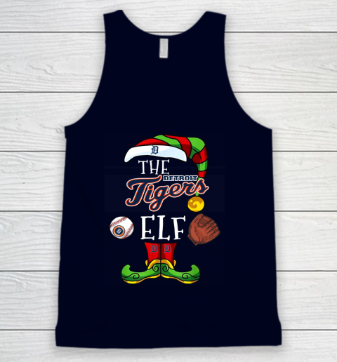 Detroit Tigers Christmas ELF Funny MLB Tank Top 2