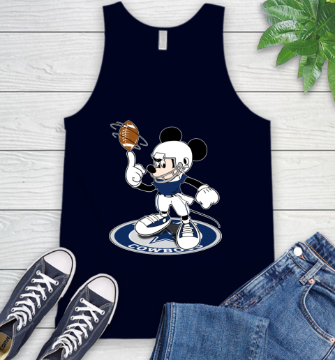 NFL Football Dallas Cowboys Cheerful Mickey Disney Shirt Tank Top 3