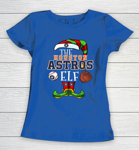 Houston Astros Christmas ELF Funny MLB Women's T-Shirt 8