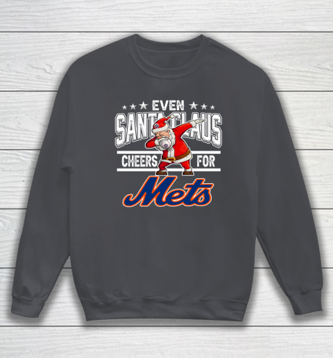 New York Mets Even Santa Claus Cheers For Christmas MLB Sweatshirt 4