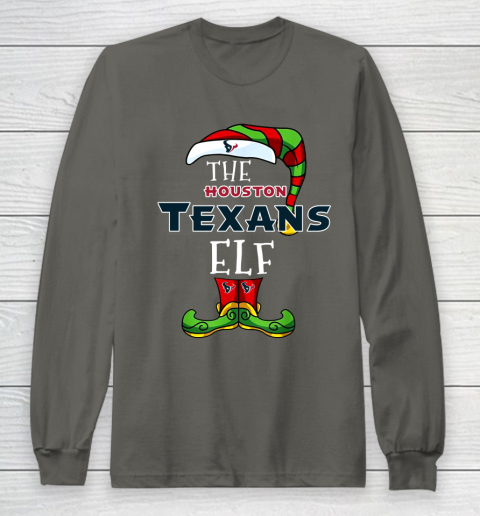 Houston Texans Christmas ELF Funny NFL Long Sleeve T-Shirt 5
