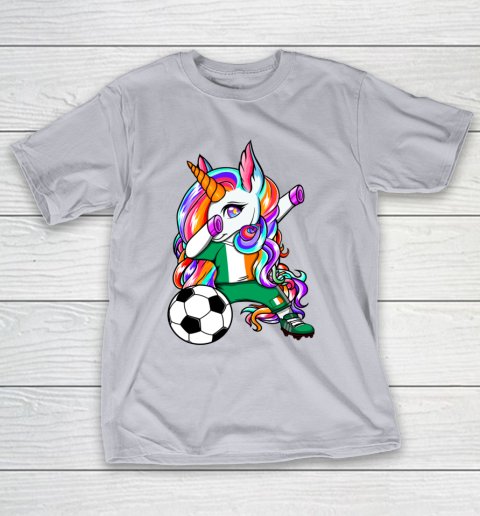 Dabbing Unicorn Ireland Soccer Fans Jersey Irish Football T-Shirt 18