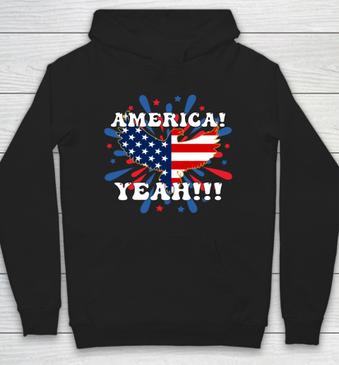 Independence Day 4th Of July America Yeah Eagle Fireworks Hoodie