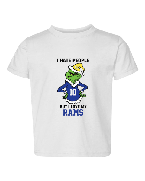 I Hate People But I Love My Los Angeles Rams Los Angeles Rams NFL Teams Toddler Tee