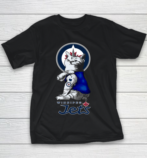 NHL My Cat Loves Winnipeg Jets Hockey Youth T-Shirt