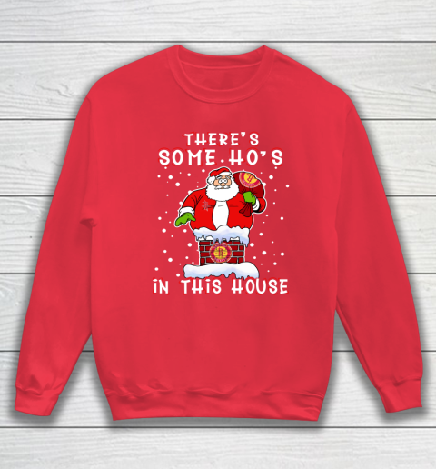 Houston Rockets Christmas There Is Some Hos In This House Santa Stuck In The Chimney NBA Sweatshirt 7