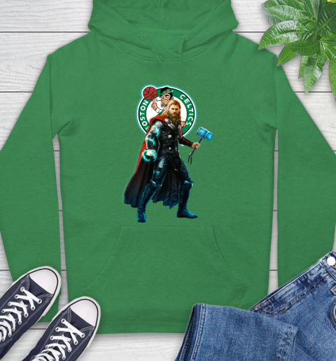 NBA Thor Avengers Endgame Basketball Boston Celtics Hoodie 8