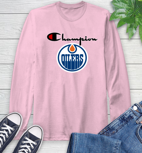 NHL Hockey Edmonton Oilers Champion Shirt Long Sleeve T-Shirt 8