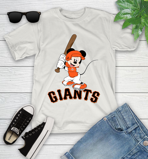MLB Baseball San Francisco Giants Cheerful Mickey Mouse Shirt Youth T-Shirt 12