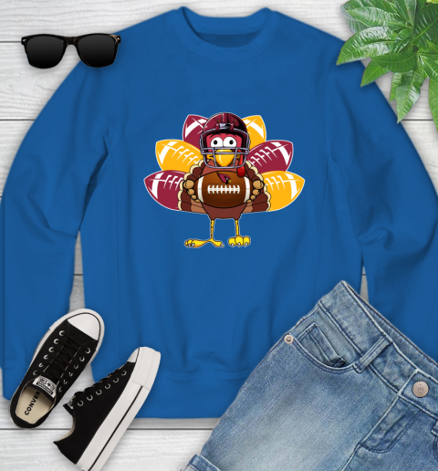 Arizona Cardinals Turkey Thanksgiving Day Youth Sweatshirt 8
