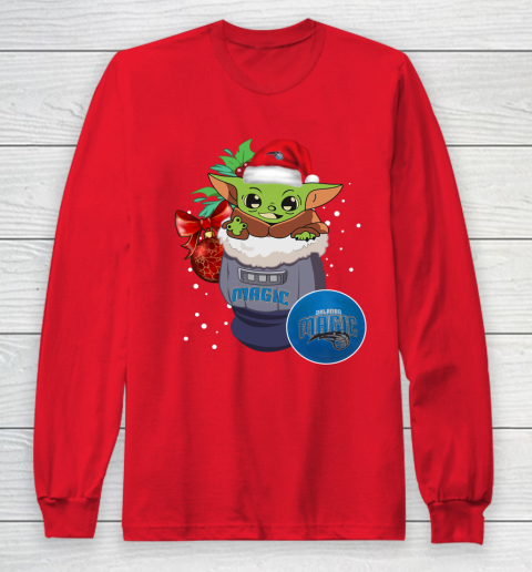 Orlando Magic Christmas Baby Yoda Star Wars Funny Happy NBA Long Sleeve T-Shirt 10