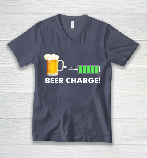 Beer Lover Funny Shirt Beer Charge V-Neck T-Shirt 7