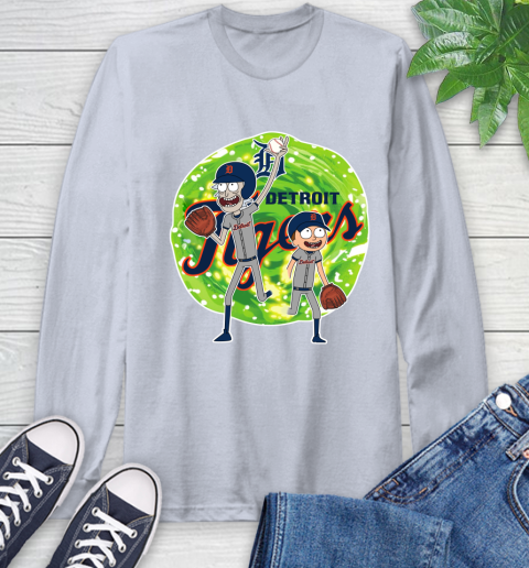 MLB Detroit Tigers Rick And Morty Baseball Sports Long Sleeve T-Shirt 6