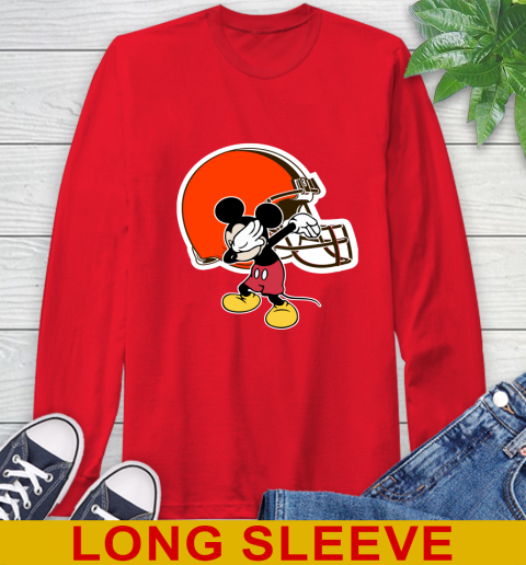 Cleveland Browns NFL Football Dabbing Mickey Disney Sports Long Sleeve T-Shirt 10