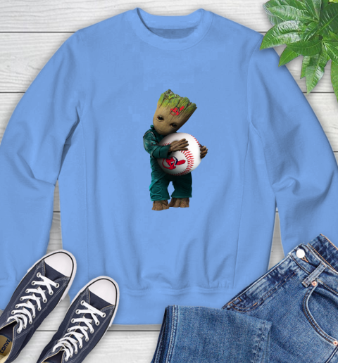 MLB Groot Guardians Of The Galaxy Baseball Sports Cleveland Indians Sweatshirt 11