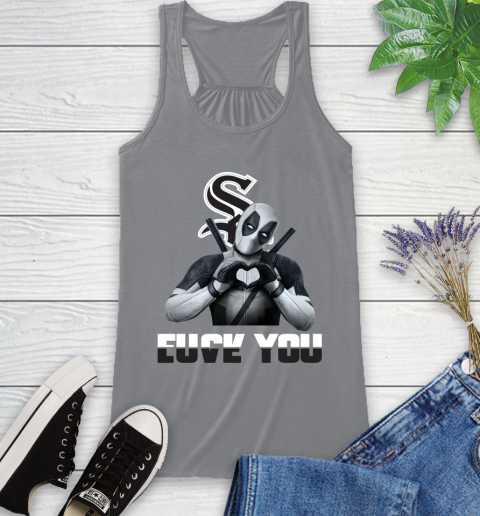 MLB Chicago White Sox Deadpool Love You Fuck You Baseball Sports Racerback Tank 4