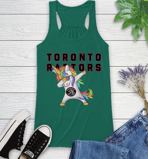 Toronto Raptors NBA Basketball Funny Unicorn Dabbing Sports Racerback Tank 7