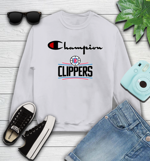 NBA Basketball LA Clippers Champion Shirt Youth Sweatshirt 2