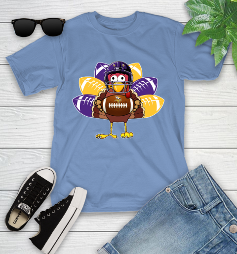 Minnesota Vikings Turkey Thanksgiving Day Youth T-Shirt 11