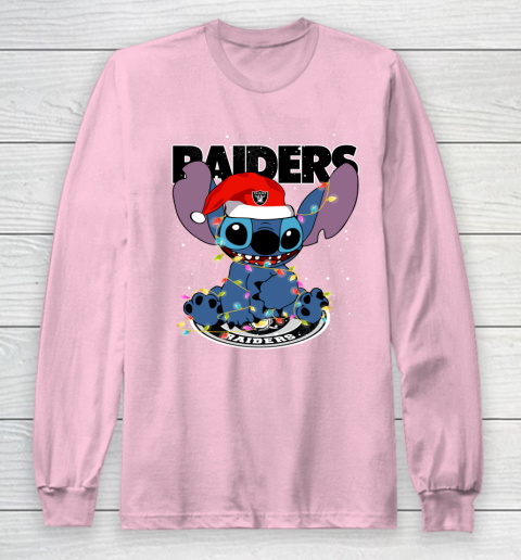 Oakland Raiders NFL Football noel stitch Christmas Long Sleeve T-Shirt 6
