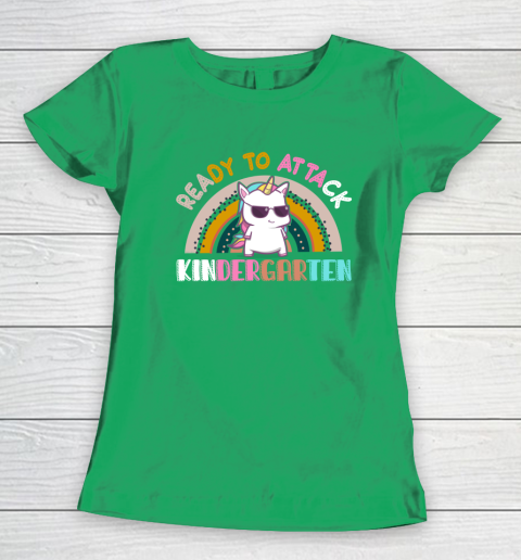 Back to school shirt Ready To Attack Kindergarten Unicorn Women's T-Shirt 15